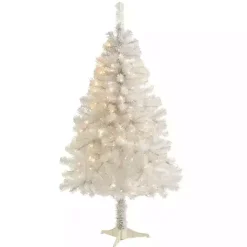 Christmas Trees>Kirklands Home 5 ft. Clear Pre-Lit White Christmas Tree