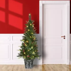 Christmas Trees>Kirklands Home 5 ft. Feel Real Pre-Lit Buzzard Pine Tree