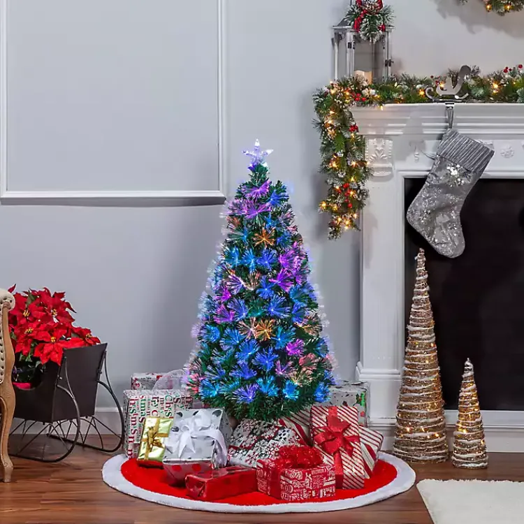 Christmas Trees>Kirklands Home 4 ft. Fiber Optic Color Changing Christmas Tree
