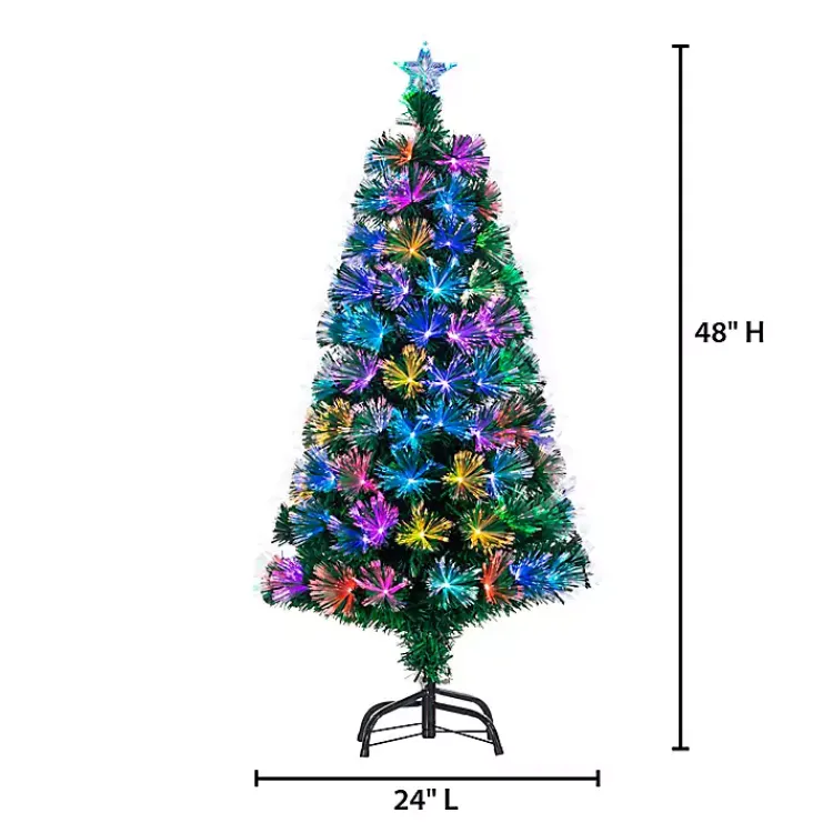 Christmas Trees>Kirklands Home 4 ft. Fiber Optic Color Changing Christmas Tree