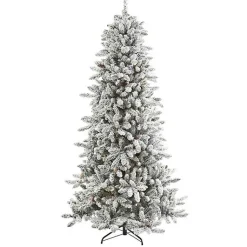 Christmas Trees>Kirklands Home 7.5 ft. Flocked Livingston Fir Pine Christmas Tree