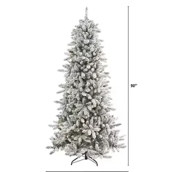 Christmas Trees>Kirklands Home 7.5 ft. Flocked Livingston Fir Pine Christmas Tree