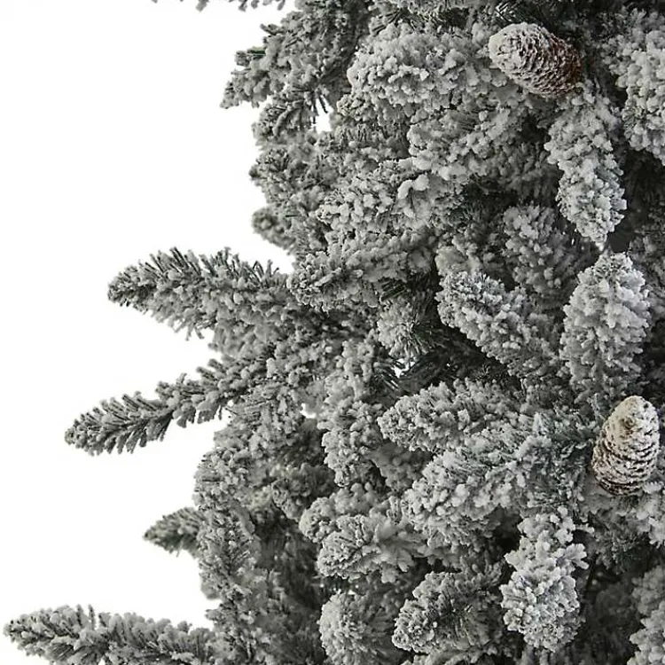 Christmas Trees>Kirklands Home 7.5 ft. Flocked Livingston Fir Pine Christmas Tree