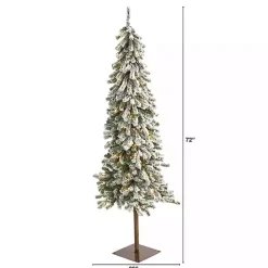 Christmas Trees>Kirklands Home 6 ft. Flocked Pre-Lit Alpine Christmas Tree