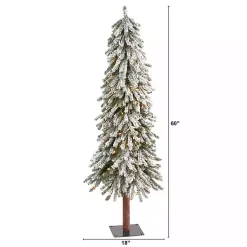 Christmas Trees>Kirklands Home 5 ft. Flocked Pre-Lit Grand Alpine Christmas Tree
