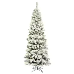 Christmas Trees>Kirklands Home 7.5 ft. Flocked Slim Pacific Pine Christmas Tree