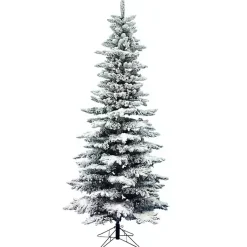 Christmas Trees>Kirklands Home 7.5 ft. Flocked Slim Utica Fir Christmas Tree