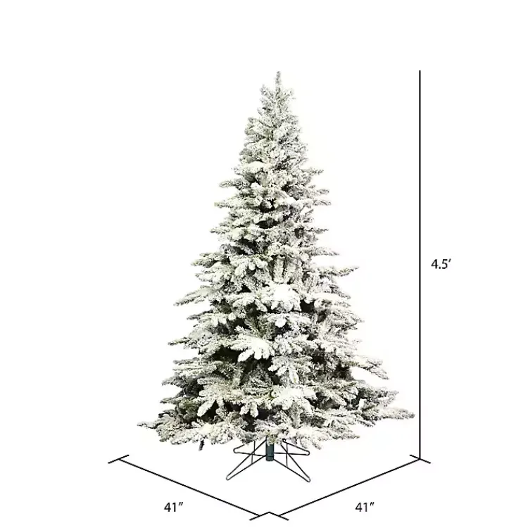 Christmas Trees>Kirklands Home 4.5 ft. Flocked Utica Fir Christmas Tree