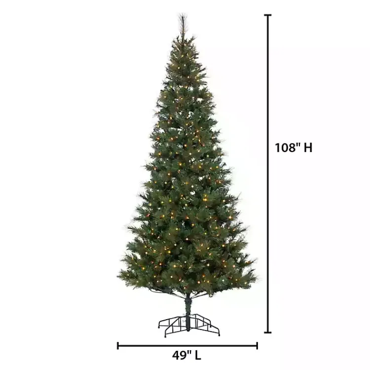 Christmas Trees>Kirklands Home 9 ft. Lit Baxter Pine Needle Mix Christmas Tree