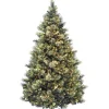 Christmas Trees>Kirklands Home 7.5 ft. Lit Carolina Pine Flocked Christmas Tree