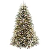 Christmas Trees>Kirklands Home 7.5 ft. Lit Flocked Dunhill Fir Christmas Tree