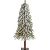 Christmas Trees>Kirklands Home 4 ft. Lit Flocked Grand Alpine Christmas Tree