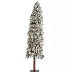 Christmas Trees>Kirklands Home 7 ft. Lit Flocked Grand Alpine Christmas Tree