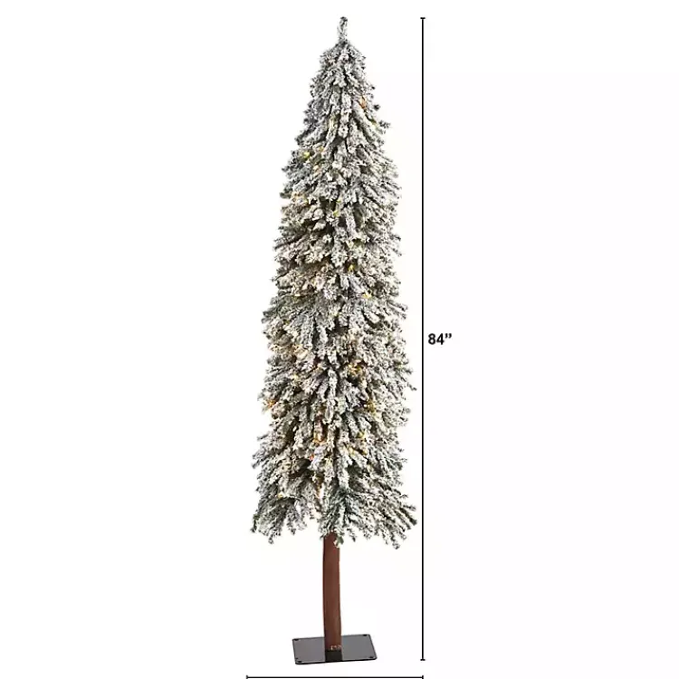 Christmas Trees>Kirklands Home 7 ft. Lit Flocked Grand Alpine Christmas Tree