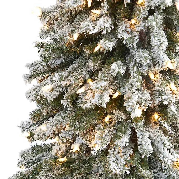 Christmas Trees>Kirklands Home 7 ft. Lit Flocked Grand Alpine Christmas Tree