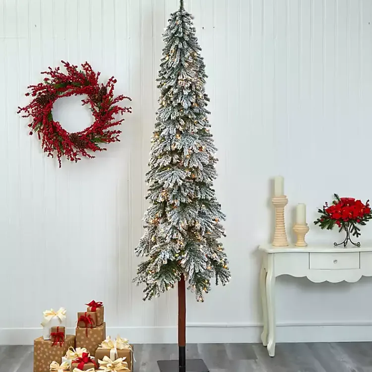 Christmas Trees>Kirklands Home 9 ft. Lit Flocked Grand Alpine Christmas Tree
