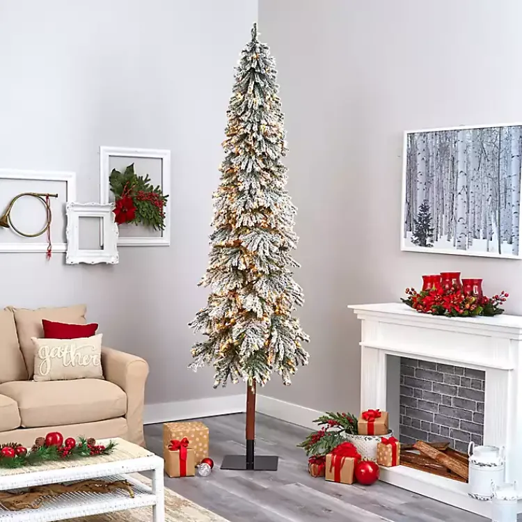 Christmas Trees>Kirklands Home 9 ft. Lit Flocked Grand Alpine Christmas Tree