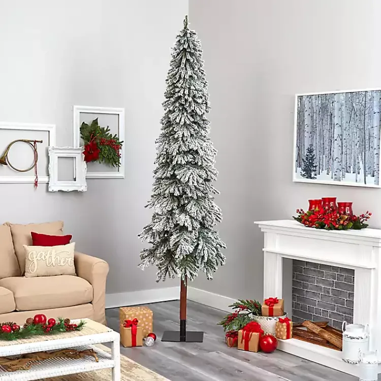 Christmas Trees>Kirklands Home 9 ft. Lit Flocked Grand Alpine Christmas Tree