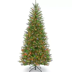 Christmas Trees>Kirklands Home 6.5 ft. Multi-Lit Dunhill Fir Slim Christmas Tree