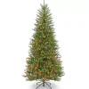 Christmas Trees>Kirklands Home 7.5 ft. Multi-Lit Dunhill Fir Slim Christmas Tree