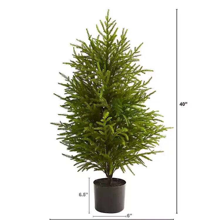 Christmas Arrangements & Garland>Kirklands Home 3 ft. Norfolk Island Pine Potted Christmas Tree Green