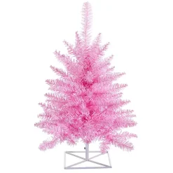 Christmas Arrangements & Garland>Kirklands Home 2 ft. Plastic Christmas Tree Pink