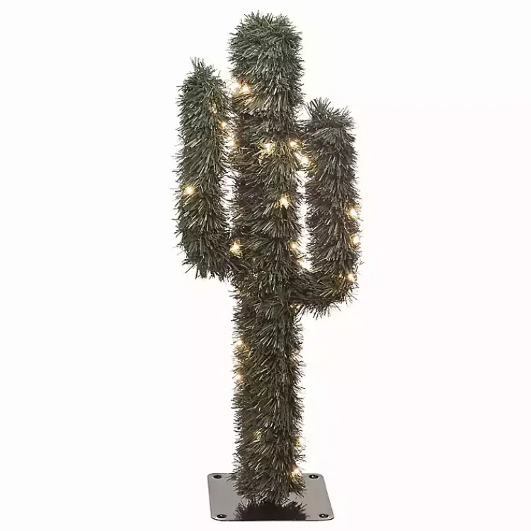 Christmas Trees>Kirklands Home 3 ft. Pre-Lit Cactus Christmas Tree