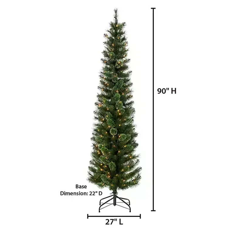 Christmas Trees>Kirklands Home 7.5 ft. Pre-Lit Cashmere Pine Christmas Tree