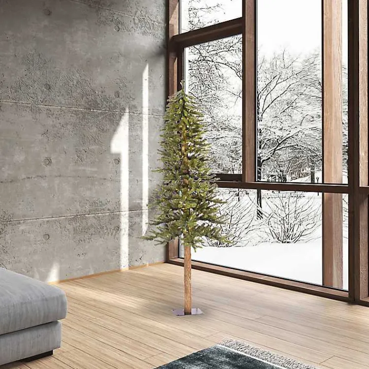 Christmas Trees>Kirklands Home 6 ft. Pre-Lit Clear Natural Alpine Christmas Tree