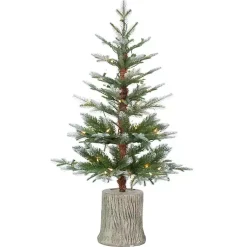 Christmas Arrangements & Garland>Kirklands Home 3 ft. Pre-Lit Cut Frosted Pine Christmas Tree
