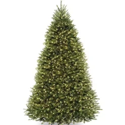 Christmas Trees>Kirklands Home 9 ft. Pre-Lit Dunhill Fir Hinged Christmas Tree