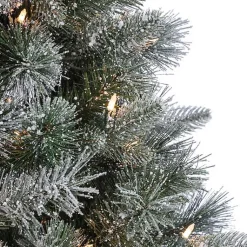 Christmas Trees>Kirklands Home 7 ft. Pre-Lit Flocked Arctic Pine Christmas Tree