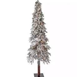 Christmas Trees>Kirklands Home 7 ft. Pre-Lit Flocked Elk Alpine Christmas Tree