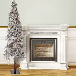 Christmas Trees>Kirklands Home 7 ft. Pre-Lit Flocked Elk Alpine Christmas Tree