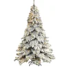 Christmas Trees>Kirklands Home 7 ft. Pre-lit Flocked Fir Christmas Tree
