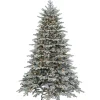 Christmas Trees>Kirklands Home 9 ft. Pre-Lit Flocked Spruce Full Christmas Tree