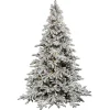 Christmas Trees>Kirklands Home 7.5 ft. Pre-Lit Flocked Utica Fir Christmas Tree