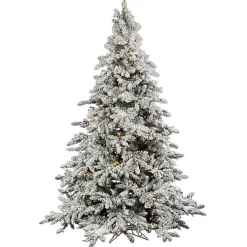 Christmas Trees>Kirklands Home 7.5 ft. Pre-Lit Flocked Utica Fir Christmas Tree