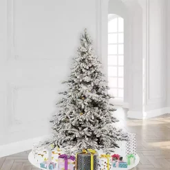 Christmas Trees>Kirklands Home 6.5 ft. Pre-Lit Flocked Utica Fir Christmas Tree