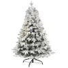 Christmas Trees>Kirklands Home 4 ft. Pre-Lit Flocked Vermont Pine Christmas Tree