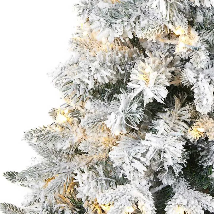 Christmas Trees>Kirklands Home 4 ft. Pre-Lit Flocked Vermont Pine Christmas Tree