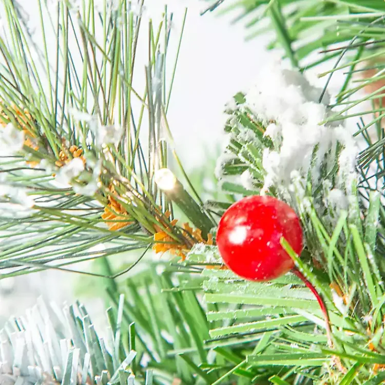 Christmas Trees>Kirklands Home 4 ft. Pre-Lit Glacier Pine Potted Christmas Tree