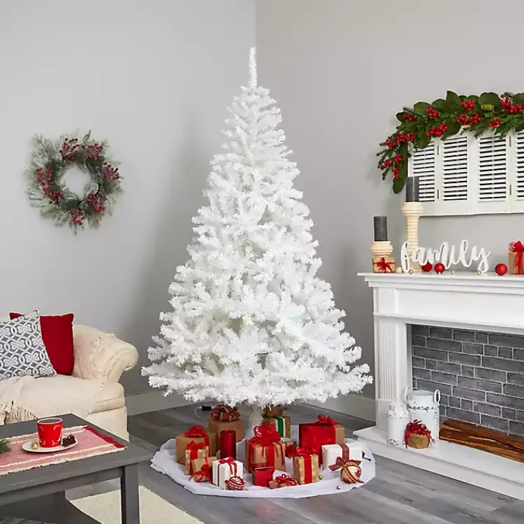 Christmas Trees>Kirklands Home 7.5 ft. Pre-Lit LED White Christmas Tree