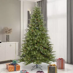 Christmas Trees>Kirklands Home 7.5 ft. Pre-Lit Multicolor Spruce Christmas Tree
