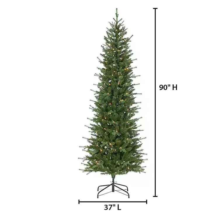 Christmas Trees>Kirklands Home 7.5 ft. Pre-Lit Narrow Dover Pine Christmas Tree