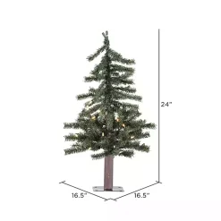 Christmas Arrangements & Garland>Kirklands Home 2 ft. Pre-Lit Natural Alpine Christmas Tree
