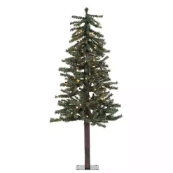 Christmas Trees>Kirklands Home 4 ft. Pre-Lit Natural Alpine Christmas Tree