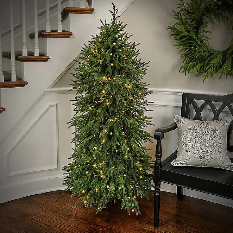 Christmas Trees>Kirklands Home 5 ft. Pre-Lit Natural Touch Norfolk Christmas Tree