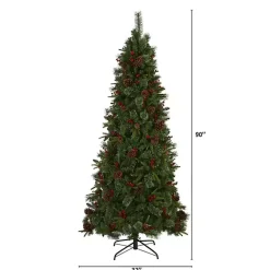 Christmas Trees>Kirklands Home 7.5 ft. Pre-Lit Norway Mixed Pine Christmas Tree
