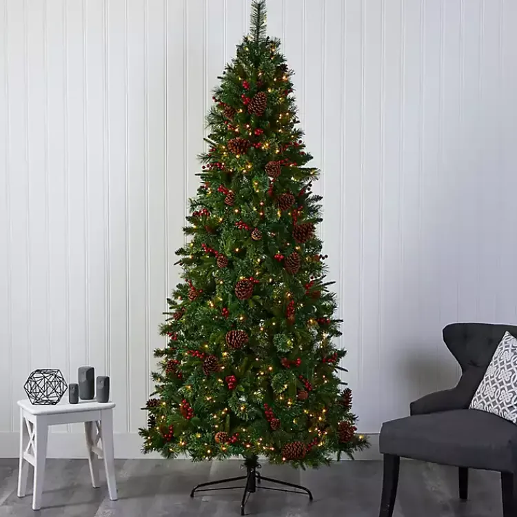 Christmas Trees>Kirklands Home 7.5 ft. Pre-Lit Norway Mixed Pine Christmas Tree